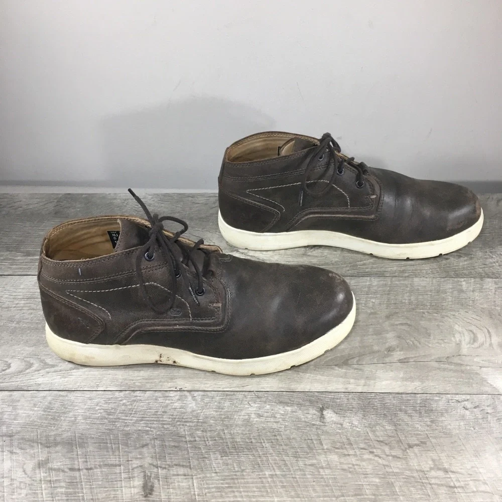 Red Wing Men's 6719 Cross Lite Brown Leather Safety Toe Chukka Boots Size 10.5